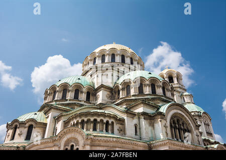 Detail of the domes of Saint Alexander Cathedral in Sofia (Bulgaria)