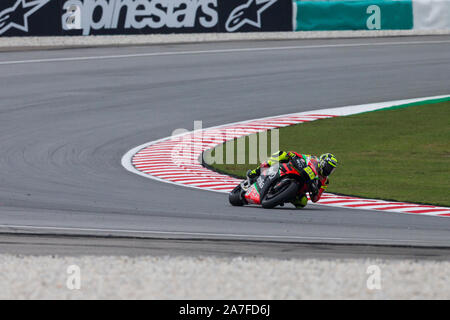 Sepang Circuit, Sepang Malaysia. 2nd Nov, 2019. MotoGP Malaysia, Qualifying Day; The number #3 #2 rider #1 during qualifying - Editorial Use Credit: Action Plus Sports/Alamy Live News Stock Photo