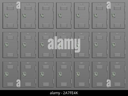 Metal lockers Stock Vector