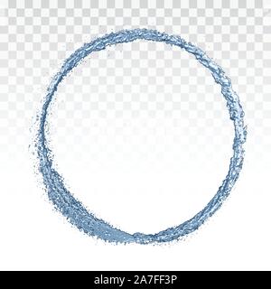 Water splash circle. Vector illustration EPS 10 Stock Vector
