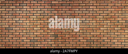 Large red brick interior wall - ideal background for your project or decoration (high details) Stock Photo