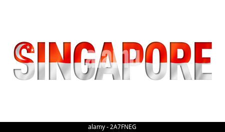 singaporean flag text font. singapore symbol background Stock Photo