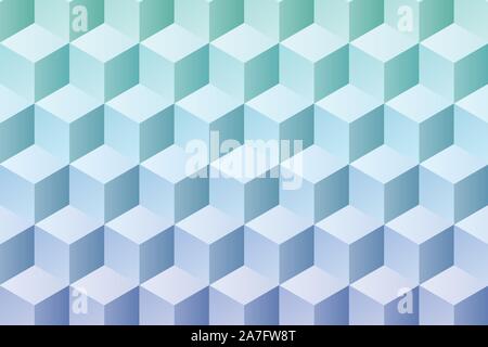 Pattern of colored cubes. Multicolored cubic background. Abstract Cube pattern background and decoration. Stock Vector