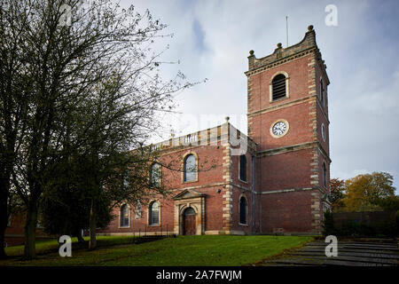 Knutsford town, Cheshire. historic St John's Parish Church neoclassical style by J. Garlive Stock Photo