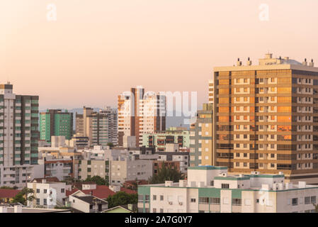 City view of Tramandai, RS, Brazil from the south wing. Tramandai is a much visited tourist and literary city due to its beaches and infrastructure. Stock Photo