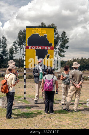 MASAI MARA, KENYA - MAY 2014. Tourists on a safari through Kenya in Africa Stock Photo