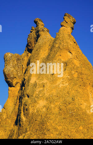 Spectacular anamazing rock formations in Cappadocia, Anatolia, Turkey. Stock Photo