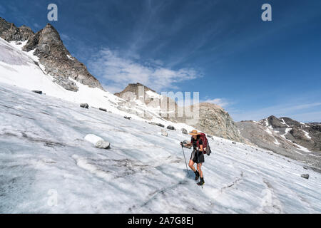 Hiking on the Wind River High Route, Wyoming, USA Stock Photo