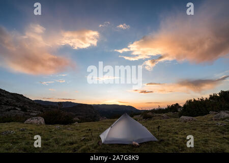 Hiking and camping on the Wind River High Route, Wyoming, USA Stock Photo