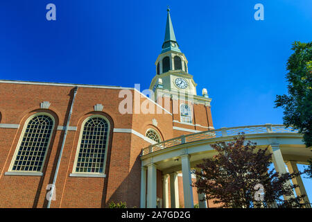 WINSTON-SALEM, NC, USA: Wait Chapel on October 26, 2019 at Wake Forest University in Winston-Salem, North Carolina. Stock Photo