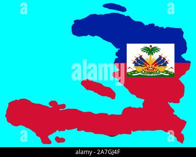 Haiti Map Flag Vector illustration eps 10 Stock Vector