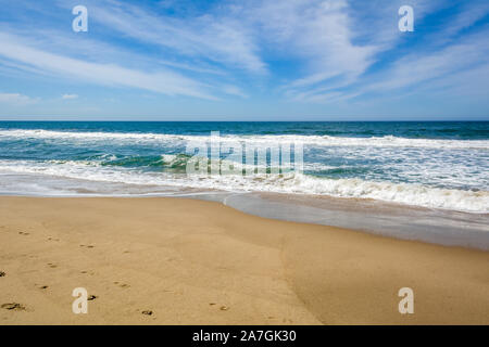 Zuma Beach, one of the most popular beaches in Los Angeles County in California. Zuma is known for its long, wide sands and surf. United States Stock Photo