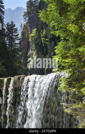 Waterfall close to the village of Gozd Martuljek in Triglav National Park, Slovenia Stock Photo
