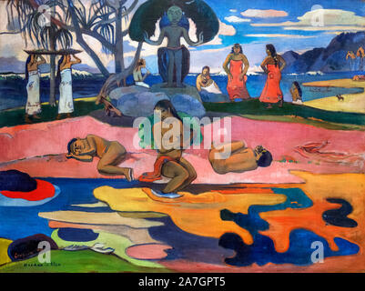 Paul Gauguin. Mahana no atua (Day of the God). 1894. France. Oil on ...