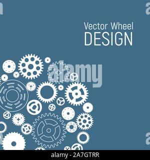 Abstract Wheel Design Background. Vector Illustration Stock Vector
