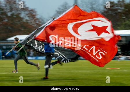 London, UK. 02nd Nov, 2019. Half time challenges during the Gallagher Premiership Rugby match between Saracens and London Irish at the Allianz Park, London, England. Photo by Phil Hutchinson. Credit: UK Sports Pics Ltd/Alamy Live News Stock Photo