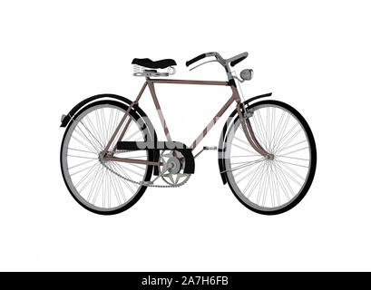 3d render of vintage bicycle