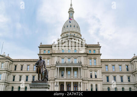 Exterior of the Michigan State Capitol Building in Lansing Stock Photo