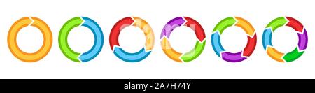 Set of circle arrows for infographic. Vector template for diagram, graph or presentation. Circle arrows. Vector arrow. Stock Vector