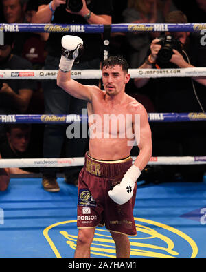 Manchester, UK.  03th Nov, 2019. Anthony Crolla vs Frank Urquiaga - Lightweight Contest at Manchester Arena on Sunday, November 03, 2019 in MANCHESTER UNITED KINGDOM. Credit: Taka G Wu/Alamy Live News Stock Photo