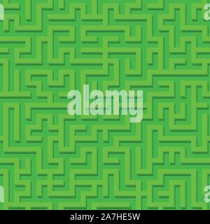 Maze seamless pattern with endless tiled labyrinth for fabric or wallpaper Stock Vector