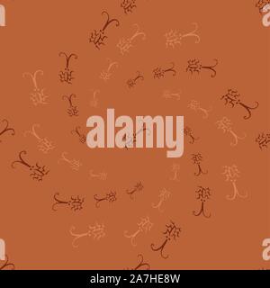 Seamless pattern with bugs and traces Stock Vector