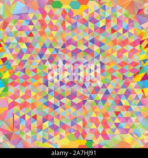Seamless pattern with gainbow colored glitch styled bright messy shapes Stock Vector