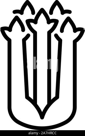 Bio celery icon, outline style Stock Vector