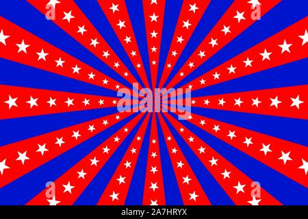 circus vintage background, vector red circus retro poster with stars, cartoon carnival wallpaper, starburst comic pattern Stock Vector