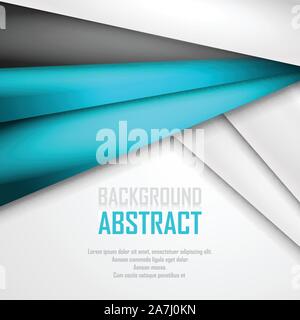 Abstract background of blue, white and black origami paper. Vector illustration Stock Vector