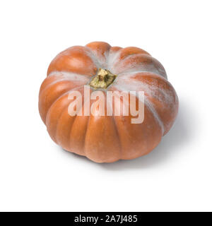 Single whole fresh Orange Moschata pumpkin isolated on white background Stock Photo