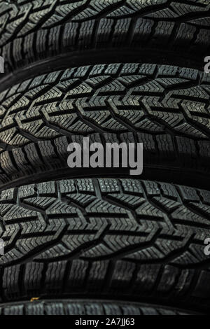 Protector of automobile tires. A number of automobile tires. Stock Photo