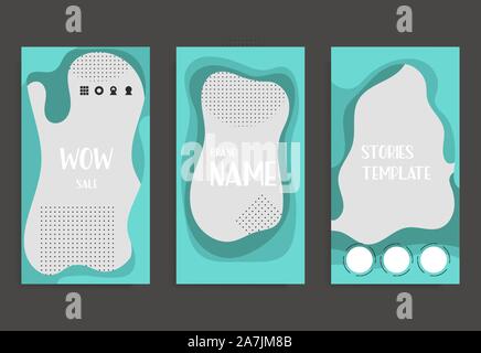 Stories template for mobile phone social background. Stock Vector
