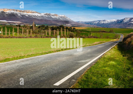 Road and mountain range. Stock Photo