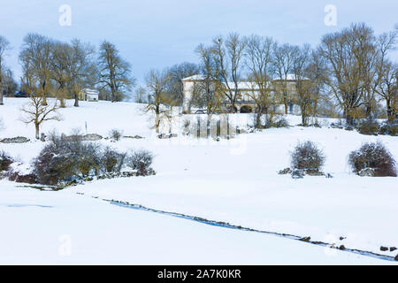 Prairie landscape in winter. Stock Photo