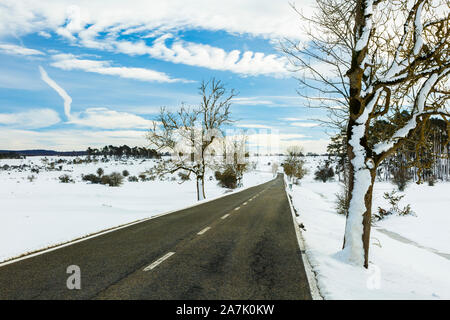 Prairie landscape in winter. Stock Photo