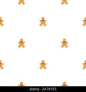 Big set identical gingerbread man, kit colorful pastry cookie. Cookie consisting of collectible natural tasty food gingerbread man, pastry accessory. Stock Vector