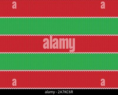 Decorative colorful striped knitted background, simple sweater pattern. Stock Vector