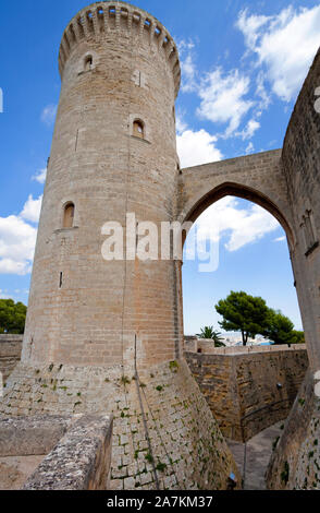 Castillo de Bellver, medieval fortess at Palma, Palma de Mallorca, Mallorca, Balearic islands, Spain Stock Photo