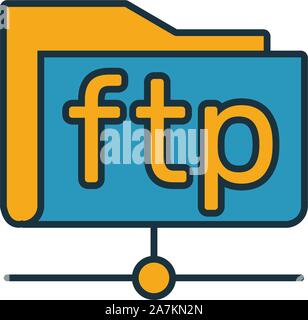Ftp icon. Simple element from web hosting icons collection. Creative Ftp icon ui, ux, apps, software and infographics Stock Vector