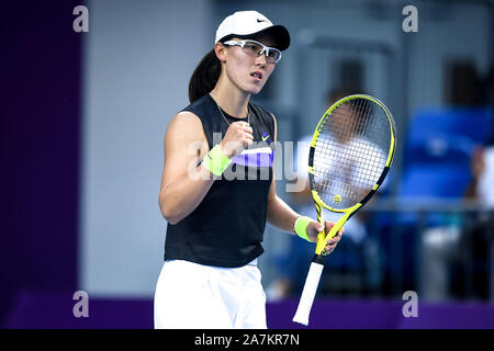 Chinese professional tennis player Zheng Saisai plays against Italian ...