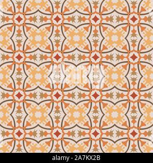 Colorful yellow, orange, and green geometric seamless background pattern Stock Vector