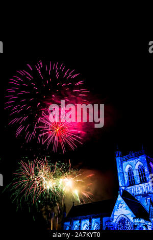 Paisley Abbey Fireworks Display 2019 Stock Photo