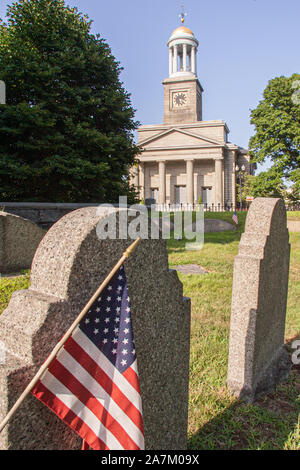 United First Parish Church, Quincy, MA Stock Photo