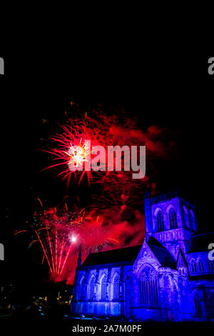 Paisley Abbey Fireworks Display 2019 Stock Photo