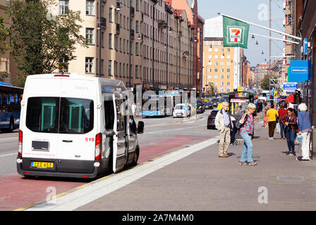 Stockholm, Sweden - September 10, 2019: View of the Sankt Eriksgatan street located in the Kungsholmen district. Stock Photo