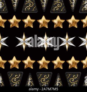 Seamless pattern with Christmas star. Vector. Stock Vector