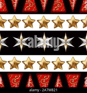 Seamless pattern with Christmas star. Vector. Stock Vector