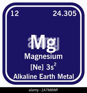 Magnesium Periodic Table of the Elements Vector illustration eps 10. Stock Vector