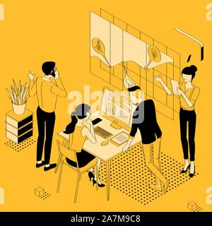 Financial consultations mobile app template. Stock Vector